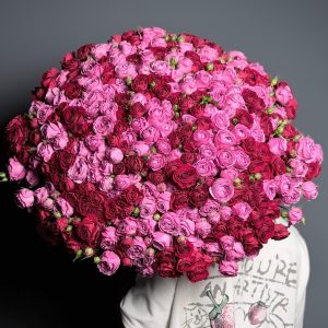 Bouquet Of 125 Red And Purple Spray Roses